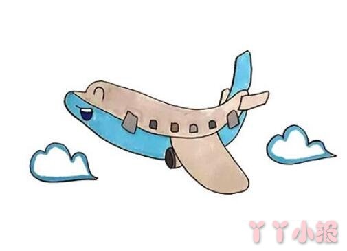 怎么画简单的卡通飞机简笔画带步骤简单又好看涂色