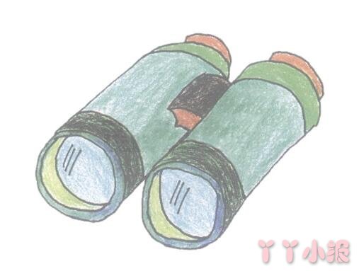 儿童望远镜简笔画怎么画带步骤简单又好看