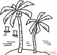 椰子树简笔画怎么画带步骤简单又好看