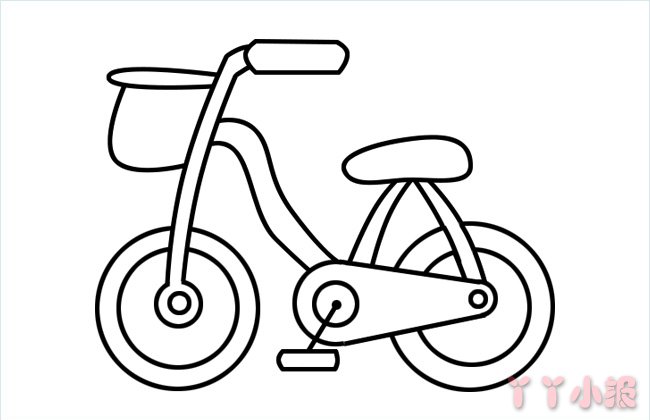 怎么画自行车简笔画带步骤简单又好看涂色