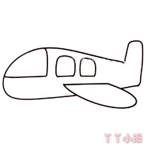 怎么画超萌飞机简笔画带步骤简单又好看涂色