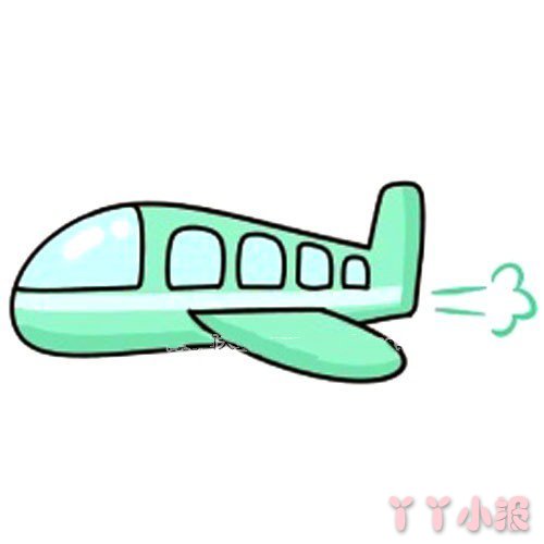 怎么画超萌飞机简笔画带步骤简单又好看涂色