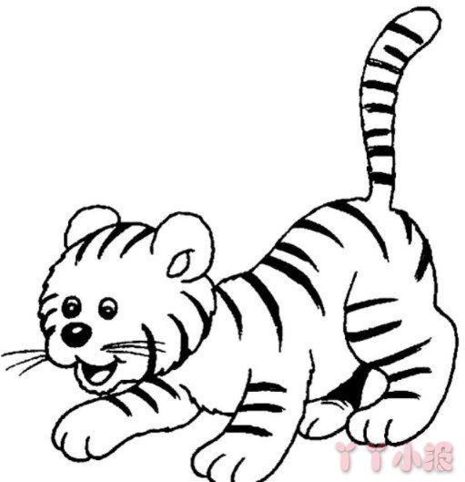 十二生肖老虎的简笔画怎么画带步骤简单又好看