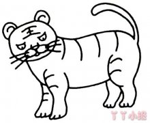 十二生肖老虎的简笔画怎么画带步骤简单又好看