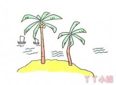 椰子树的简笔画怎么画带步骤简单又好看