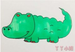 鳄鱼的简笔画怎么画带步骤简单又好看