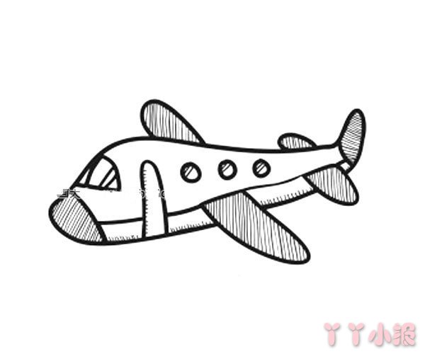 怎么画可爱飞机简笔画带步骤简单又好看涂色
