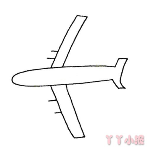 怎么画简单飞机简笔画带步骤简单又好看涂色