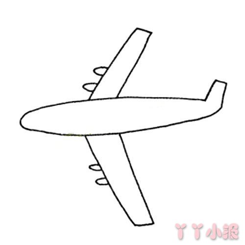 怎么画简单飞机简笔画带步骤简单又好看涂色