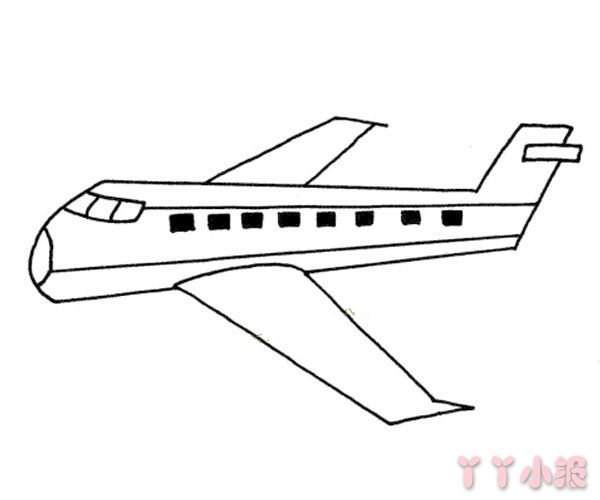 怎么绘画客机简单又好看 客机简笔画图片