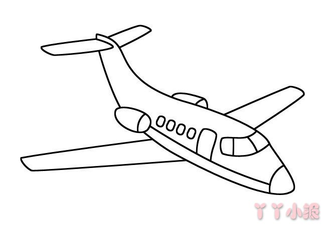 怎么画喷气式飞机简单又好看 喷气式飞机简笔画图片