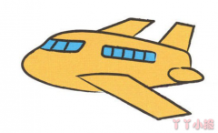 飞机的画法涂色简单 飞机简笔画图片