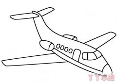喷气式飞机怎么画 喷气式飞机简笔画图片