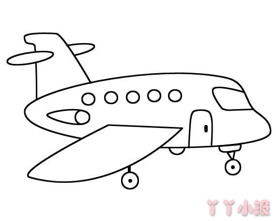 怎么画喷气式飞机简单又漂亮 喷气式飞机简笔画图片