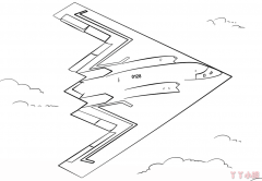 怎么画隐形轰炸机简笔画带步骤简单又好看