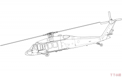 怎么绘画黑鹰直升机简笔画简单又好看素描