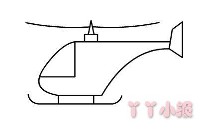 怎么画直升机简笔画带步骤简单又漂亮涂色