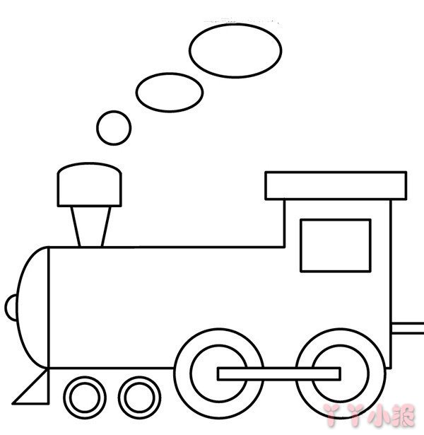 怎么画火车头简笔画带步骤简单又好看