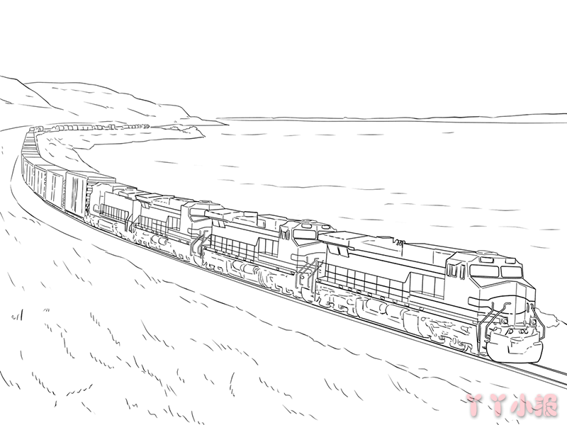 怎么画货运列车又好看 货运列车简笔画图片