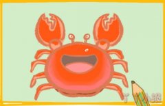 红色螃蟹的简笔画怎么画带步骤简单又好看