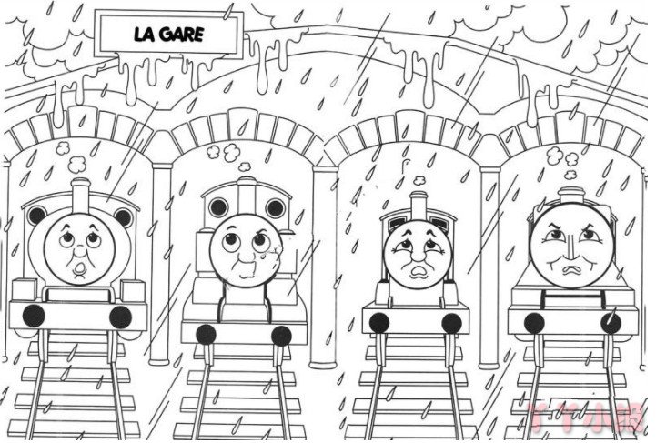托马斯火车的简笔画怎么画带步骤简单又好看