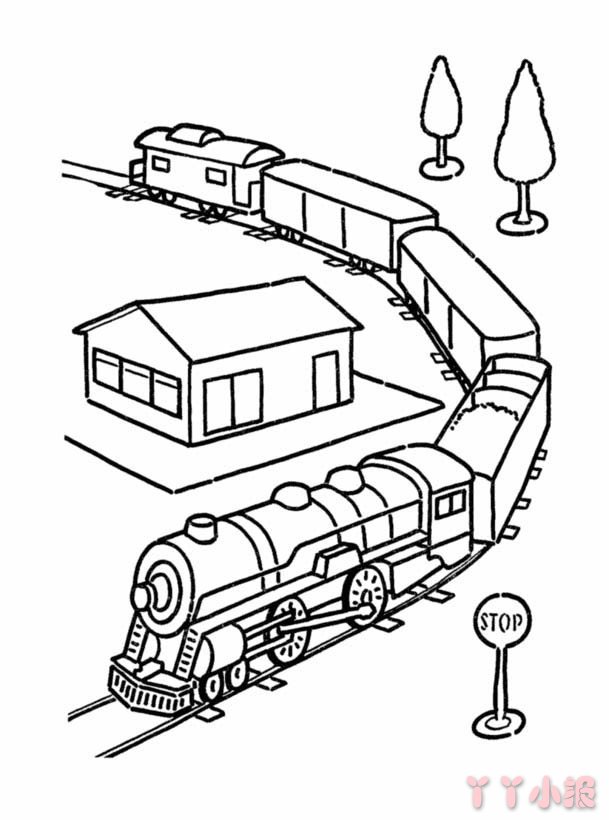 怎么画货运火车简笔画带步骤简单又漂亮