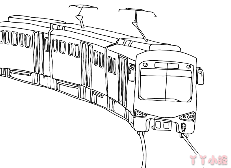 怎么画城市轨道列车简单又好看 城市轨道列车简笔画图片