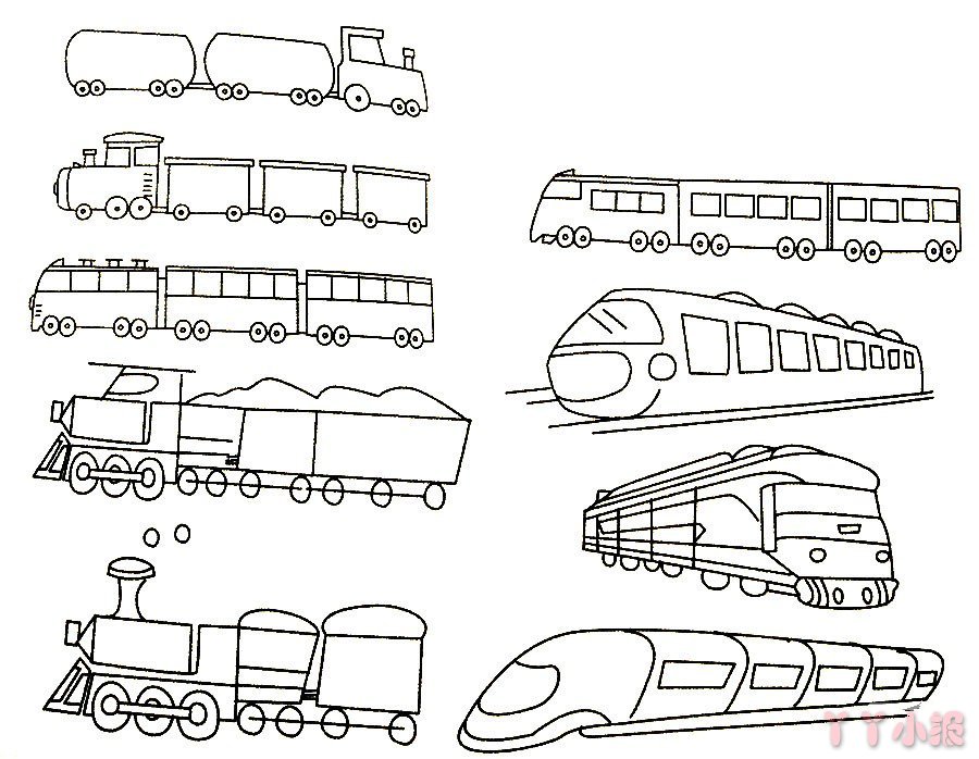 怎么画火车简笔画带步骤简单又美丽