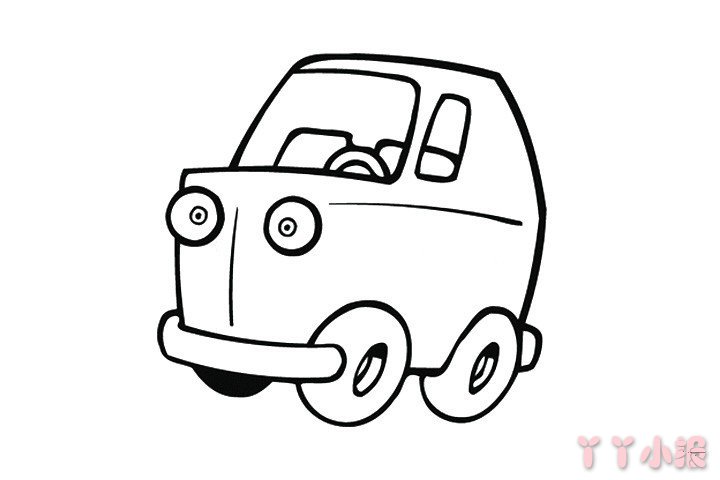 怎么画小轿车简笔画带步骤简单又漂亮