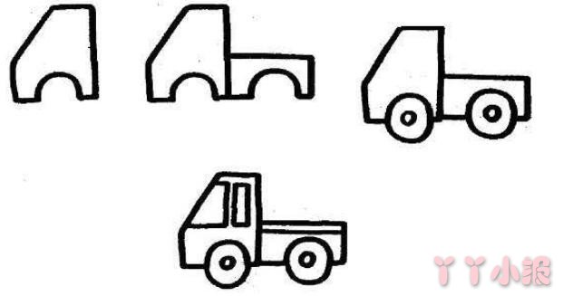 怎么画小货车简笔画带步骤简单又好看