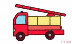 怎么画消防车简单又美丽 消防车简笔画图片