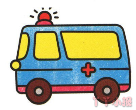 怎么画救护车简单又漂亮 救护车简笔画图片