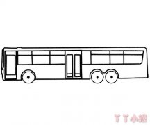 公交汽车的画法简笔画带步骤简单又好看涂色