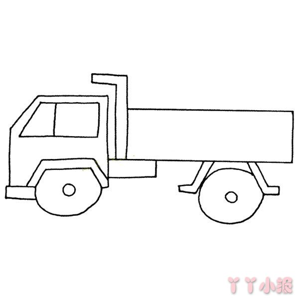 怎么画大货车简笔画带步骤简单又好看