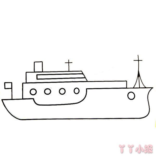 怎么画轮船简单又好看 轮船简笔画图片