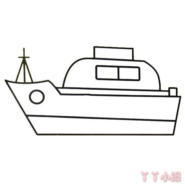 怎么画轮船简单又漂亮 轮船简笔画图片