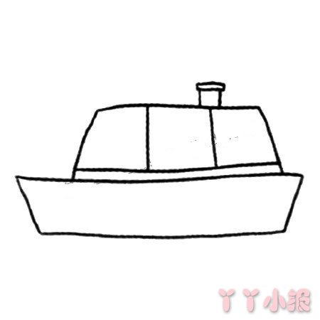 怎么画航行的轮船简笔画带步骤简单又好看