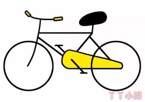 怎么画自行车简笔画带步骤简单又漂亮涂色
