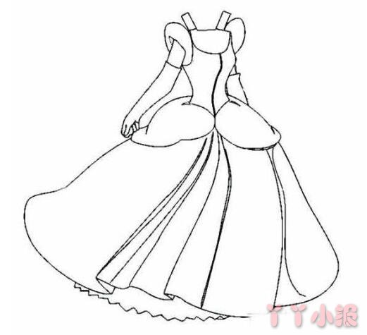 漂亮公主裙子的简笔画怎么画带步骤简单又好看