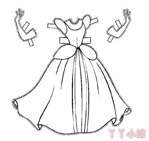 漂亮公主裙子的简笔画怎么画带步骤简单又好看