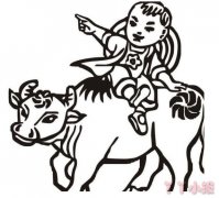 清明牧童骑黄牛的简笔画怎么画带步骤简单又好看