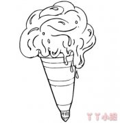 冰淇淋的简笔画怎么画带步骤简单又好看
