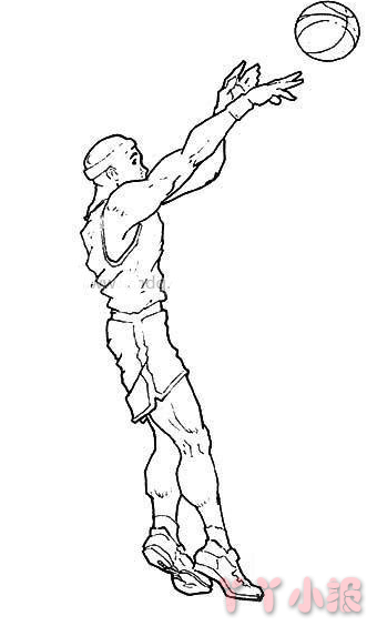 怎么画篮球运动员简笔画带步骤简单又好看