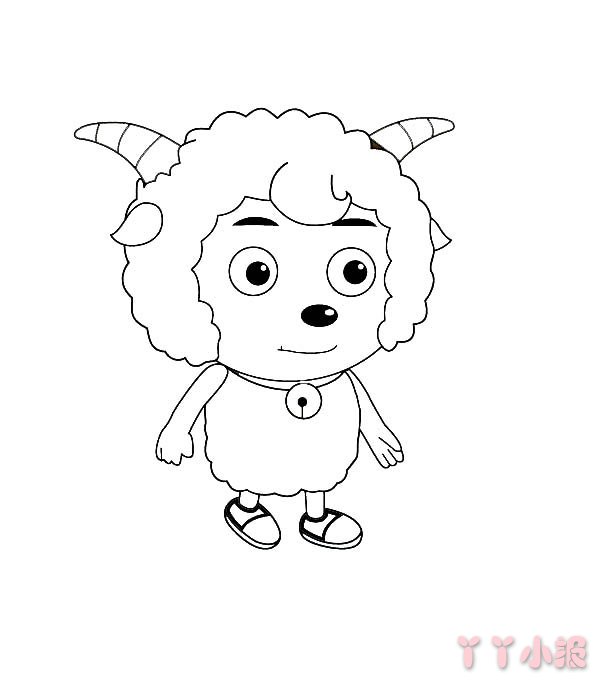喜羊羊的画法简笔画带步骤简单又好看