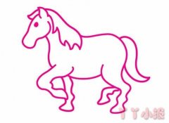 幼儿园一匹马的简笔画怎么画简单又好看