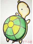 教你画小乌龟的简笔画简单好看带步骤彩色绘画