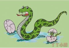 教你怎么画蛇的简笔画怎么画简单漂亮