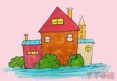 漂亮小房子的简笔画怎么画带步骤简单又好看
