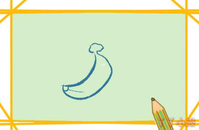 怎么画金黄色的大香蕉简单又好看 金黄色的大香蕉简笔画图片