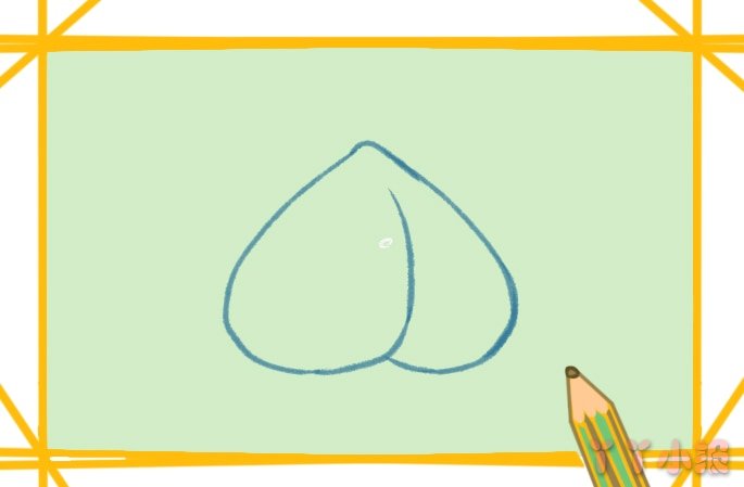 怎么画粉色的大桃子简单又好看 粉色的大桃子简笔画图片